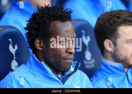 Tottenhams Ugo Ehiogu schaut während des U21 Premier League-Spiels im White Hart Lane Stadium auf. Bildnachweis sollte lauten: David Klein/Sportimage via PA Images Stockfoto