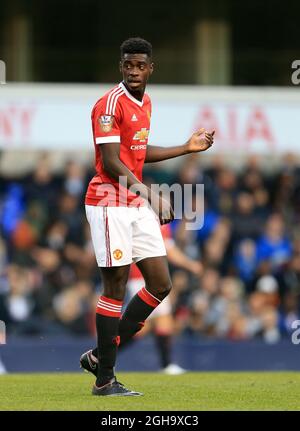 Axel Tuanzebes von Manchester United ist während des Spiels der U21 Premier League im White Hart Lane Stadium in Aktion. Bildnachweis sollte lauten: David Klein/Sportimage via PA Images Stockfoto