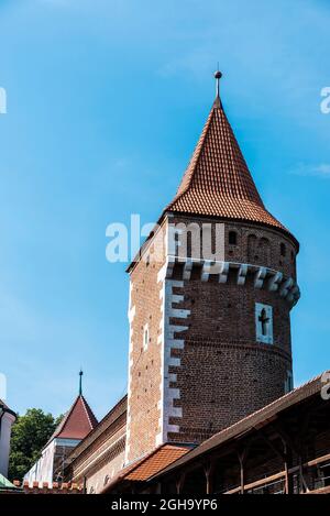 Krakau Barbican oder Barbakan Krakowski in der Altstadt von Krakau, Polen Stockfoto