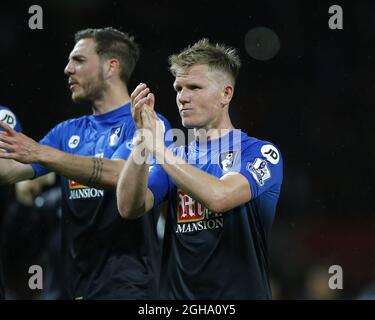 Matt Richie von Bournemouth während des Spiels der Barclays Premier League im Old Trafford Manchester. Bildnachweis sollte lauten: Simon Bellis/Sportimage via PA Images Stockfoto