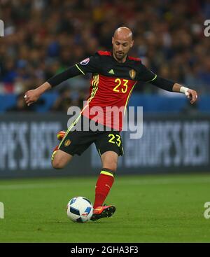 Laurent Ciman aus Belgien während des Spiels der UEFA-Europameisterschaft 2016 im Stade de Lyon, Lyon. Bilddatum 13. Juni 2016 Pic Phil Oldham/Sportimage via PA Images Stockfoto