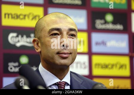 Roberto Di Matteo, Manager der Aston Villa, während der Pressekonferenz im Villa Park Stadium, Birmingham. Bilddatum 15. Juni 2016 Pic Malcolm Couzens/Sportimage Stockfoto