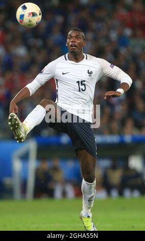 Paul Pogba aus Frankreich während des Spiels der UEFA-Europameisterschaft 2016 im Stade Pierre Mauroy, Lille. Bilddatum 19. Juni 2016 Pic David Klein/Sportimage via PA Images Stockfoto