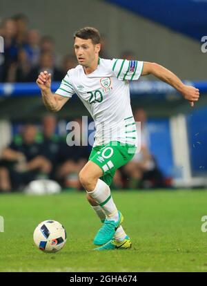 Wes Hoolahan, Irlands Republik, während des Spiels der UEFA-Europameisterschaft 2016 im Stade Pierre-Mauroy, Lille, in Aktion. Bilddatum 22. Juni 2016 Pic David Klein/Sportimage via PA Images Stockfoto