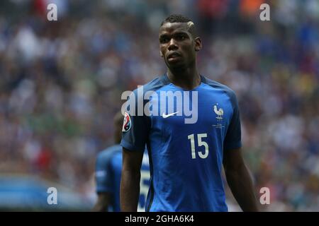 Paul Pogba aus Frankreich während des Spiels der UEFA-Europameisterschaft 2016 im Stade de Lyon, Lyon. Bilddatum 26. Juni 2016 Pic Phil Oldham/Sportimage via PA Images Stockfoto