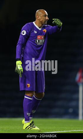 Heurelho Gomes aus Watford während des Premier League-Spiels im Turf Moor Stadium, Burnley. Bilddatum: 26. September 2016. PIC Simon Bellis/Sportimage über PA Images Stockfoto