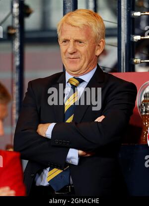 Gordon Strachan, Manager von Schottland, während des Spiels der FIFA-Weltmeisterschaft 2018 in der Qualifikationgruppe F im Hampden Park, Glasgow. Bilddatum: 8. Oktober 2016. PIC Matt McNulty/Sportimage über PA-Bilder Stockfoto