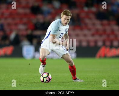 Der englische Duncan Watmore in Aktion beim Freundschaftsspiel unter 21 Jahren im St. Mary's Stadium, Southampton. Bilddatum 10. November 2016 Pic David Klein/Sportimage via PA Images Stockfoto