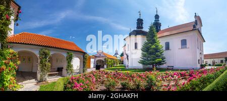 Die Kirche Mariä Himmelfahrt, Klokoty, Tabor, Tschechische republik Stockfoto