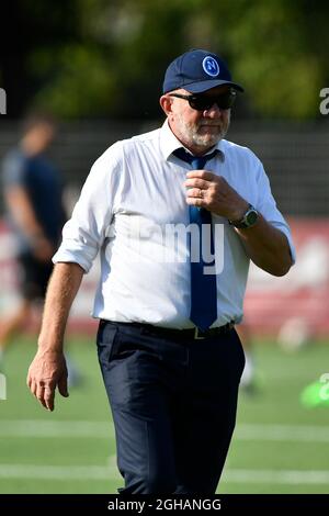 Trigoria, Italien. September 2021. Alessandro Pistolesi während der Serie Ein Spiel zwischen AS ROMA und ASD NAPOLI FEMMINILE im stadio Agostino Di Bartolomei Trigoria am 4. September 2021 in Trigoria, Italien. (Foto: Domenico Cippitelli/Pacific Press/Sipa USA) Quelle: SIPA USA/Alamy Live News Stockfoto