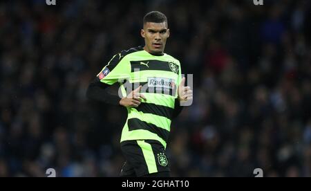 Collin Quaner aus Huddersfield Town während des Replay-Spiels der fünften Runde des FA Cup im Etihad Stadium Manchester. Bilddatum: 1. März 2017. Der Bildnachweis sollte lauten: Lynne Cameron/Sportimage Über PA-Bilder Stockfoto