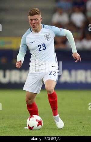 Englands Alfie Mawson in Aktion während des UEFA Under 21 Halbfinales im Stadion Miejski Tychy in Tychy. Bild Datum 27. Juni 2017. Bildnachweis sollte lauten: David Klein/Sportimage via PA Images Stockfoto