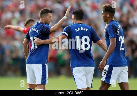 Kevin Mirallas von Everton feiert das Tor zum Saisonstart im Sportpark De Stockakker, Enschede. Bild Datum 19. Juli 2017. Bildnachweis sollte lauten: David Klein/Sportimage via PA Images Stockfoto