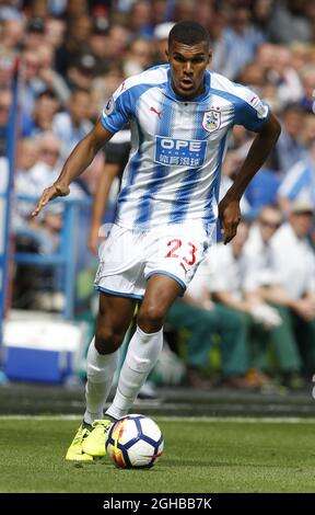 Collin Quaner von Huddersfield Town während des Premier League Spiels im John Smith's Stadium, Huddersfield. Bilddatum 20. August 2017. Bildnachweis sollte lauten: Simon Bellis/Sportimage via PA Images Stockfoto