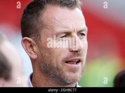 Gary Rowett Manager von Derby County während des Meisterschaftsspiels in der Bramall Lane, Sheffield. Bild Datum 26. August 2017. Bildnachweis sollte lauten: Simon Bellis/Sportimage via PA Images Stockfoto