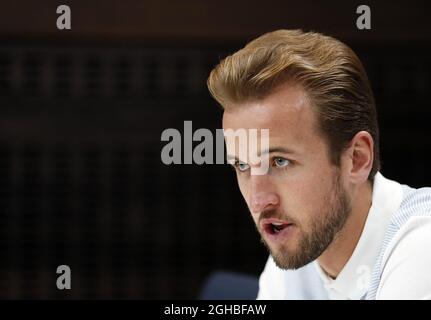 Harry Kane, Englands, während der Pressekonferenz auf dem Trainingsgelände des Tottenham Hotspur Football Club in London. Bild Datum 4. Oktober 2017. Bildnachweis sollte lauten: David Klein/Sportimage via PA Images Stockfoto