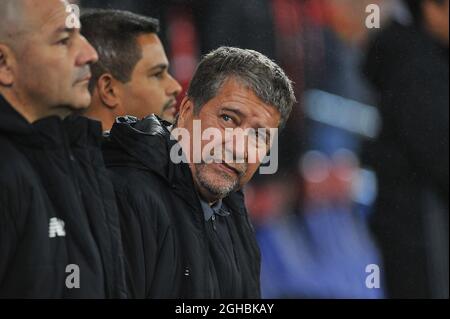 Manager von Panama Hernan Dario Gomez während des Internationalen Freundschaftsspiel zwischen Wales und Panama im Cardiff City Stadium, Cardiff. Bild Datum 14. November 2017. Bildnachweis sollte lauten: Joe Perch/Sportimage via PA Images Stockfoto