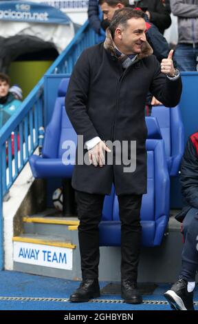 Carlos Carvalhal, Manager von Swansea City, während des Spiels der fünften Runde des FA Cup im Hillsborough Stadium, Sheffield. Bild Datum 17. Februar 2018. Bildnachweis sollte lauten: Lynne Cameron/Sportimage via PA Images Stockfoto