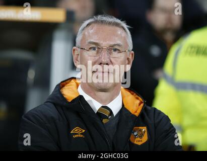 Nigel Adkins Manager von Hull City während des Meisterschaftsspiels im KCOM Stadium, Hull. Bild Datum 23. Februar 2018. Bildnachweis sollte lauten: Simon Bellis/Sportimage via PA Images Stockfoto