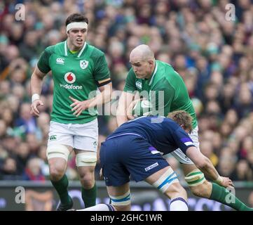 Devin Toner of Ireland während des Six Nations Championship-Spiels im Aviva Stadium, Dublin. Bild Datum 10. März 2018. Bildnachweis sollte lauten: Craig Watson/Sportimage via PA Images Stockfoto