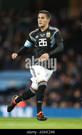 Fabricio Bustos aus Argentinien beim Internationalen Freundschaftsspiel im Etihad Stadium in Manchester. Bilddatum: 23. März 2018. Bildnachweis sollte lauten: Simon Bellis/Sportimage via PA Images Stockfoto