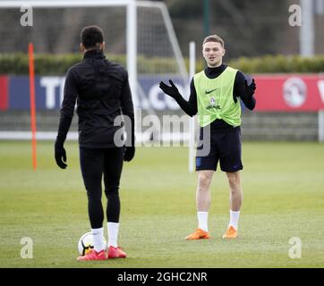 Englands Kieran Trippier in Aktion während des Trainings im Tottenham Hotspur Training Center, London. Bilddatum: 26. März 2018. Bildnachweis sollte lauten: David Klein/Sportimage via PA Images Stockfoto