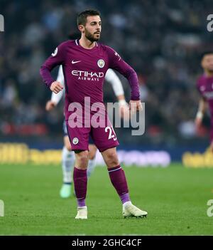 Bernardo Silva von Manchester City während des Premier League Spiels im Wembley Stadium, London. Bild Datum 14. April 2018. Bildnachweis sollte lauten: Robin Parker/Sportimage via PA Images Stockfoto