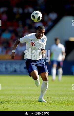 Rayhaan Tulloch aus England beim Gruppenspiel im Bank's Stadium, Walsall. Bild Datum 7. Mai 2018. Bildnachweis sollte lauten: Malcolm Couzens/Sportimage via PA Images Stockfoto