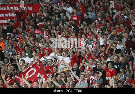 Liverpool-Fans beim UEFA Champions League-Finale im NSK Olimpiyskiy Stadium, Kiew. Bild Datum 26. Mai 2018. Bildnachweis sollte lauten: David Klein/Sportimage via PA Images Stockfoto