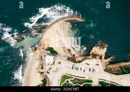 Blick von oben auf den Kinderpool in La Jolla, Kalifornien Stockfoto