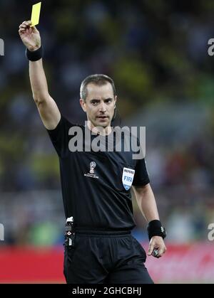 Schiedsrichter Mark Geiger in Aktion während des Spiels der FIFA Fußball-Weltmeisterschaft 2018 der Runde 16 im Spartak-Stadion, Moskau. Bild Datum 3. Juli 2018. Bildnachweis sollte lauten: David Klein/Sportimage via PA Images Stockfoto