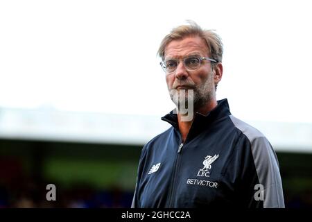 Liverpooler Cheftrainer Jurgen Klopp während des Vorsaison-Spiels im Prenton Park, Birkenhead. Bild Datum 10. Juli 2018. Bildnachweis sollte lauten: Matt McNulty/Sportimage via PA Images Stockfoto