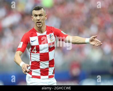 Ivan Perisic aus Kroatien beim Finale der FIFA Fußball-Weltmeisterschaft 2018 im Luzhniki-Stadion in Moskau. Bild Datum 15. Juli 2018. Bildnachweis sollte lauten: David Klein/Sportimage via PA Images Stockfoto