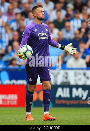 Ben Hamer von Huddersfield Town während des Spiels der Premier League im John Smith's Stadium, Huddersfield. Bild Datum 11. August 2018. Bildnachweis sollte lauten: Matt McNulty/Sportimage via PA Images Stockfoto