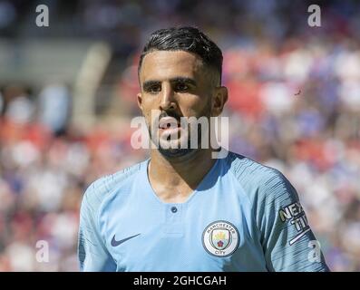 Riyad Mahrez von Manchester City während des FA Community Shield-Spiels im Wembley Stadium, London. Bild Datum 5. August 2018. Bildnachweis sollte lauten: Arron Gent/Sportimage via PA Images Stockfoto