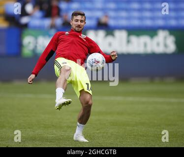 Ryan Leonard von Sheffield Utd während des Sky Bet Championship-Spiels im University of Bolton Stadium, Bolton. Bild Datum 25. August 2018. Bildnachweis sollte lauten: Simon Bellis/Sportimage via PA Images Stockfoto