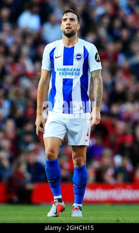 Shane Duffy von Brighton & Hove Albion während des Spiels der Premier League im Anfield Stadium, Liverpool. Bild Datum 25. August 2018. Bildnachweis sollte lauten: Matt McNulty/Sportimage via PA Images Stockfoto