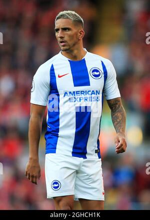 Anthony Knockaert von Brighton & Hove Albion während des Spiels der Premier League im Anfield Stadium, Liverpool. Bild Datum 25. August 2018. Bildnachweis sollte lauten: Matt McNulty/Sportimage via PA Images Stockfoto