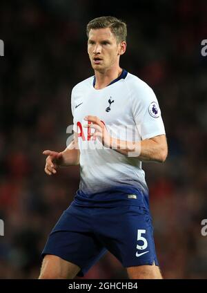 Jan Vertonghen von Tottenham Hotspur während des Spiels der Premier League im Old Trafford Stadium, Manchester. Bild Datum 27. August 2018. Bildnachweis sollte lauten: Matt McNulty/Sportimage via PA Images Stockfoto