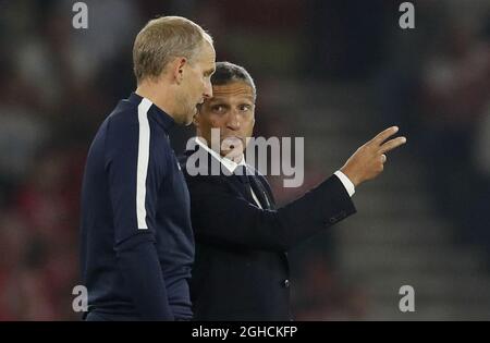 Chris Hughton Manager von Brighton während des Spiels der Premier League im St. Mary's Stadium, Southampton. Bild Datum 17. September 2018. Bildnachweis sollte lauten: David Klein/Sportimage via PA Images Stockfoto