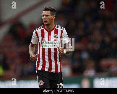 Marvin Johnson von Sheffield Utd während des Sky Bet Championship-Spiels im Bramall Lane Stadium, Sheffield. Bild Datum 22. September 2018. Bildnachweis sollte lauten: Simon Bellis/Sportimage via PA Images Stockfoto