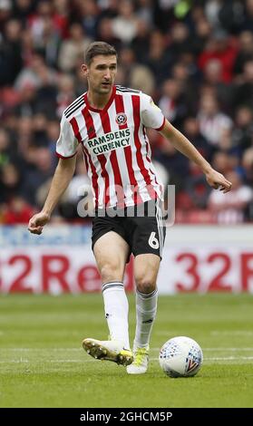 Chris Basham von Sheffield Utd während des Sky Bet Championship-Spiels im Bramall Lane Stadium, Sheffield. Bild Datum 22. September 2018. Bildnachweis sollte lauten: Simon Bellis/Sportimage via PA Images Stockfoto