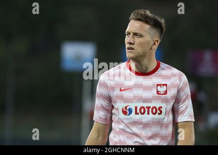 Serravalle, Italien, 5. September 2021. Piotr Zielinski aus Polen während des FIFA-WM-Qualifikationsspiels im San Marino Stadium, Serravalle. Bildnachweis sollte lauten: Jonathan Moscrop / Sportimage Stockfoto