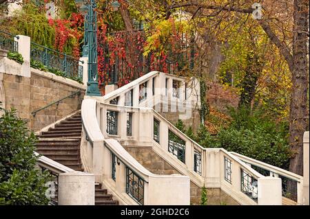 Strudlhofstiege eine alte Treppe in Wien Stockfoto