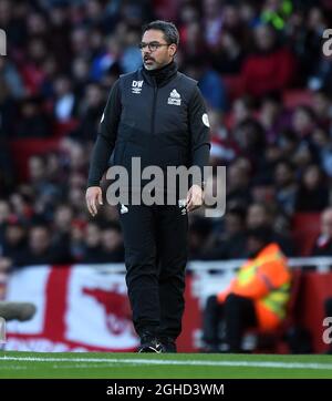 Huddersfield Town Manager David Wagner während des Spiels der Premier League im Emirates Stadium, London. Bilddatum: 8. Dezember 2018. Bildnachweis sollte lauten: Robin Parker/Sportimage via PA Images Stockfoto