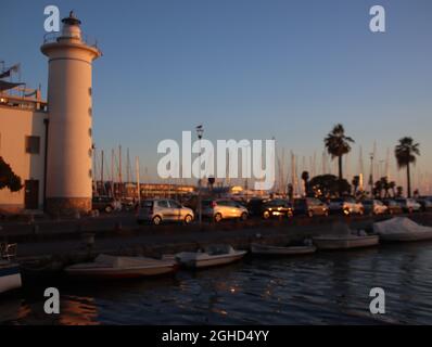 Sonnenuntergang in Viareggio Stockfoto