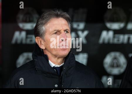 Claude Puel, Manager von Leicester City, während des Spiels der Premier League im Selhurst Park Stadium, London. Bilddatum: 15. Dezember 2018. Bildnachweis sollte lauten: Craig Mercer/Sportimage via PA Images Stockfoto