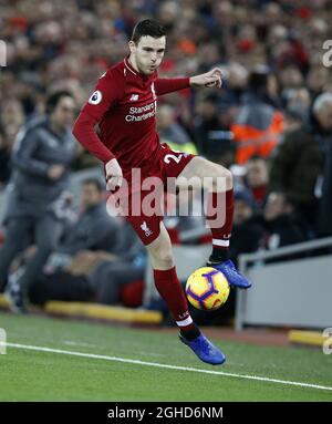 Liverpools Andrew Robertson in Aktion während des Spiels der Premier League im Anfield Stadium, Liverpool. Bilddatum 29. Dezember 2018. Bildnachweis sollte lauten: Andrew Yates/Sportimage via PA Images Stockfoto