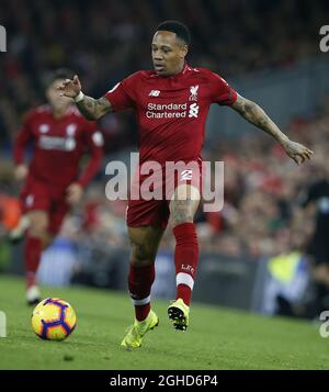 Nathaniel Clyne aus Liverpool in Aktion während des Spiels der Premier League im Anfield Stadium, Liverpool. Bilddatum 29. Dezember 2018. Bildnachweis sollte lauten: Andrew Yates/Sportimage via PA Images Stockfoto