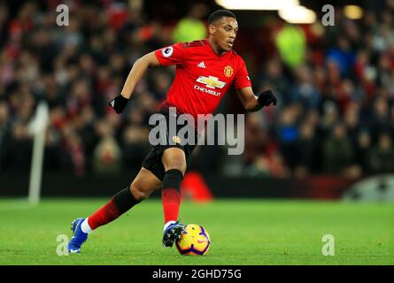 Anthony Martial von Manchester United während des Spiels in der Premier League in Old Trafford, Manchester. Bilddatum: 30. Dezember 2018. Bildnachweis sollte lauten: Matt McNulty/Sportimage via PA Images Stockfoto